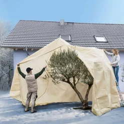 Winterschutz-Vlieshaube 'Mediterran' beige Ø 250 x 350 cm