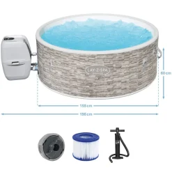 WLAN-Whirlpool 'LAY-Z-SPA Vancouver AirJet Plus' 155 x 60 cm grau