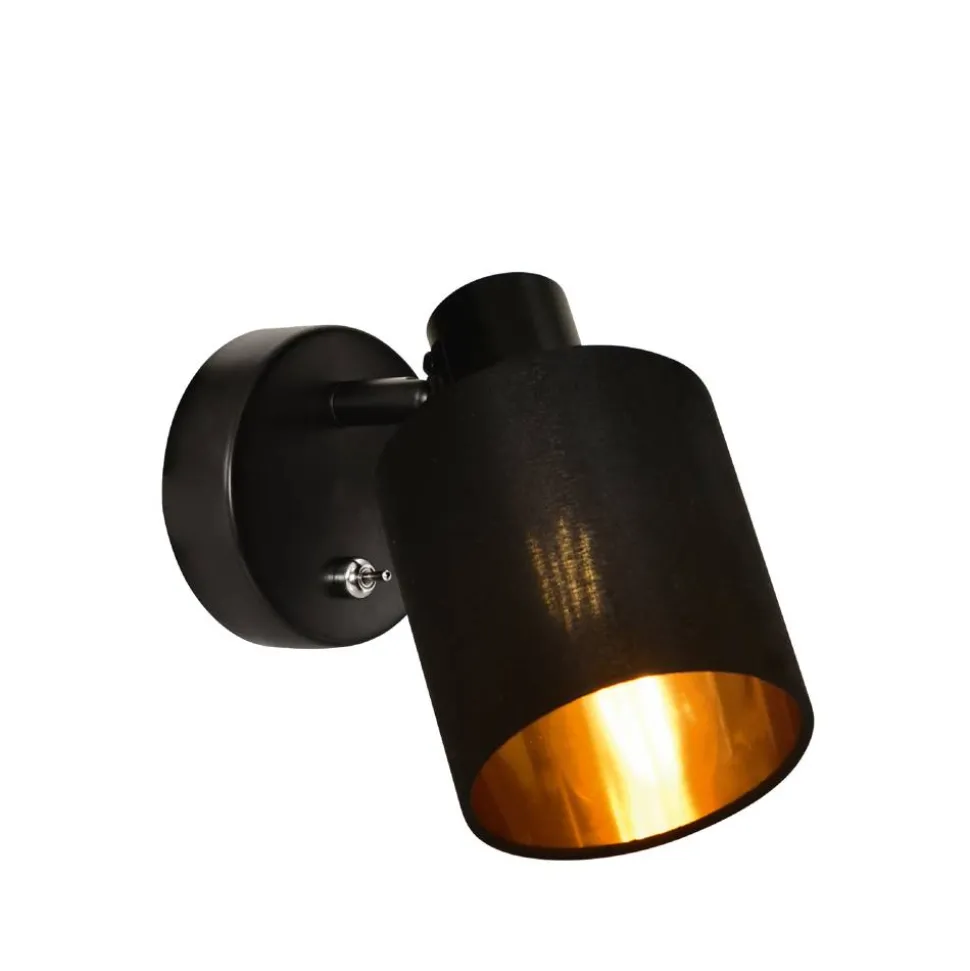 Wohnraumstrahler 'Aylin' 1-flammig schwarz/gold