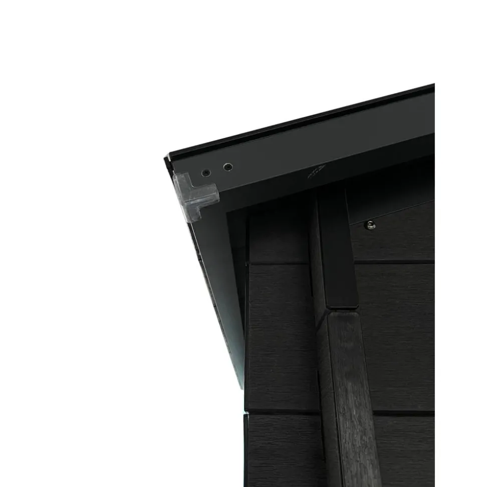 WPC-Gerätehaus 'Lasse' dunkelgrau 150 x 150 cm