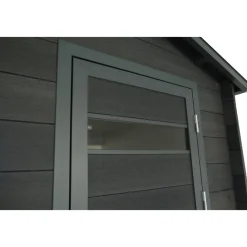 WPC-Gerätehaus 'Lasse' dunkelgrau 150 x 150 cm