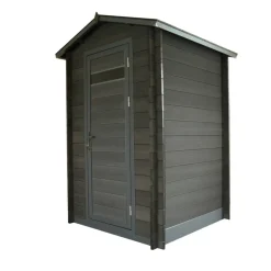 WPC-Gerätehaus 'Lasse' dunkelgrau 150 x 150 cm