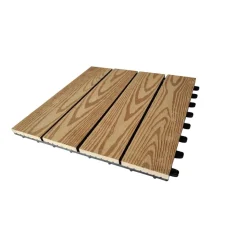WPC-Klickfliese sandfarben 30 cm x 30 cm x 22 mm 4 Stück