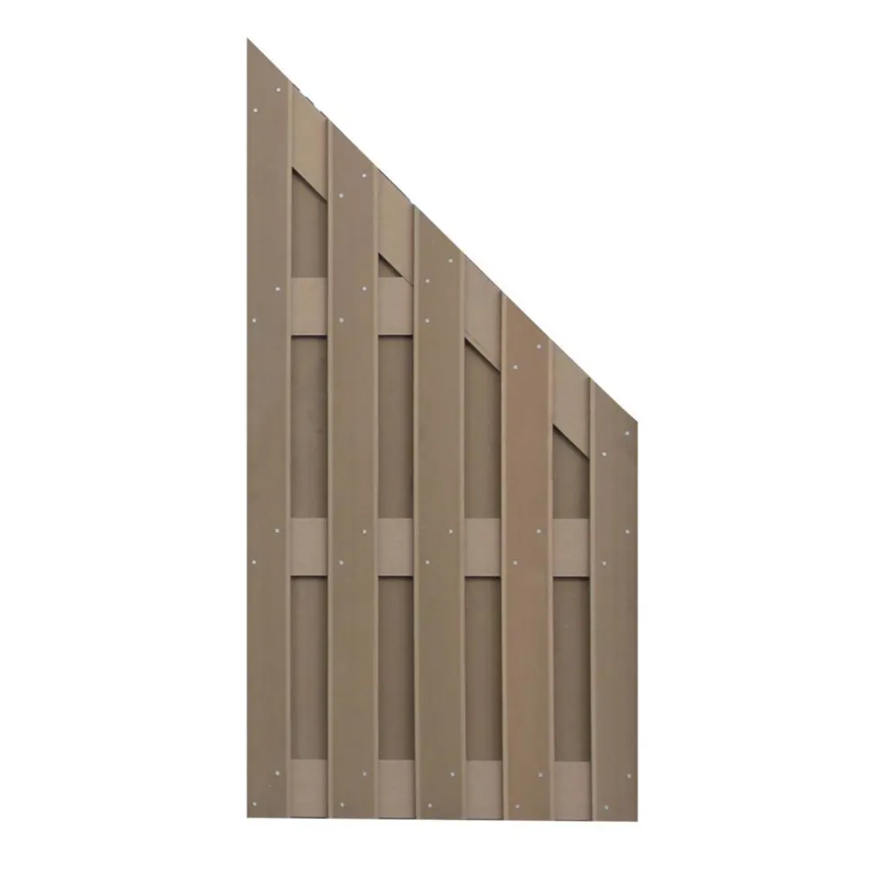 WPC-Sichtschutzzaun 'Lasse' sandfarben 90 x 180/90 cm