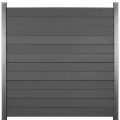 WPC-Sichtschutzzaun 'Premium' Startermodul anthrazit matt 178 x 188 cm, 2 Pfosten