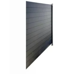 WPC-Sichtschutzzaun 'Premium' Erweiterungsmodul anthrazit matt 178 x 188 cm, 1 Pfosten