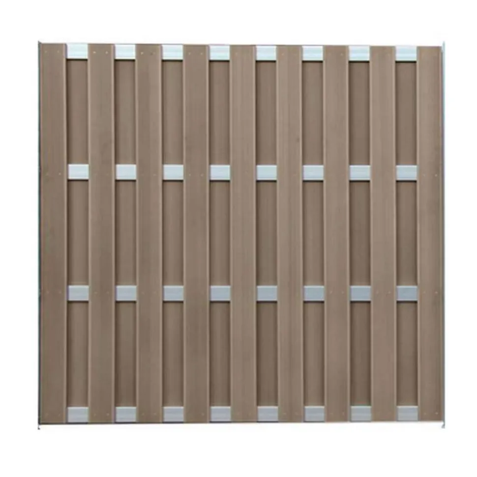 WPC-Zaun 'Lasse' sandfarben 180 x 180 cm