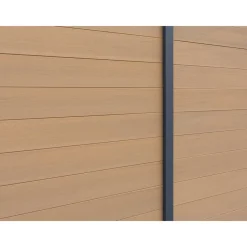 WPC-Zaun 'Tim' sandfarben 180 x 180 cm, ohne Pfosten