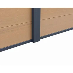 WPC-Zaun 'Tim' sandfarben 180 x 180 cm, ohne Pfosten