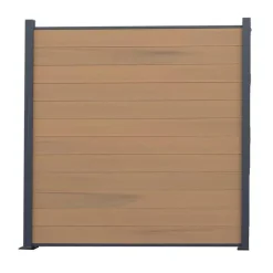 WPC-Zaun 'Tim' sandfarben 180 x 180 cm, ohne Pfosten