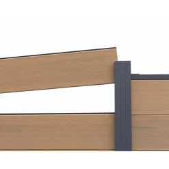 WPC-Zaun 'Tim' sandfarben 180 x 180 cm, ohne Pfosten