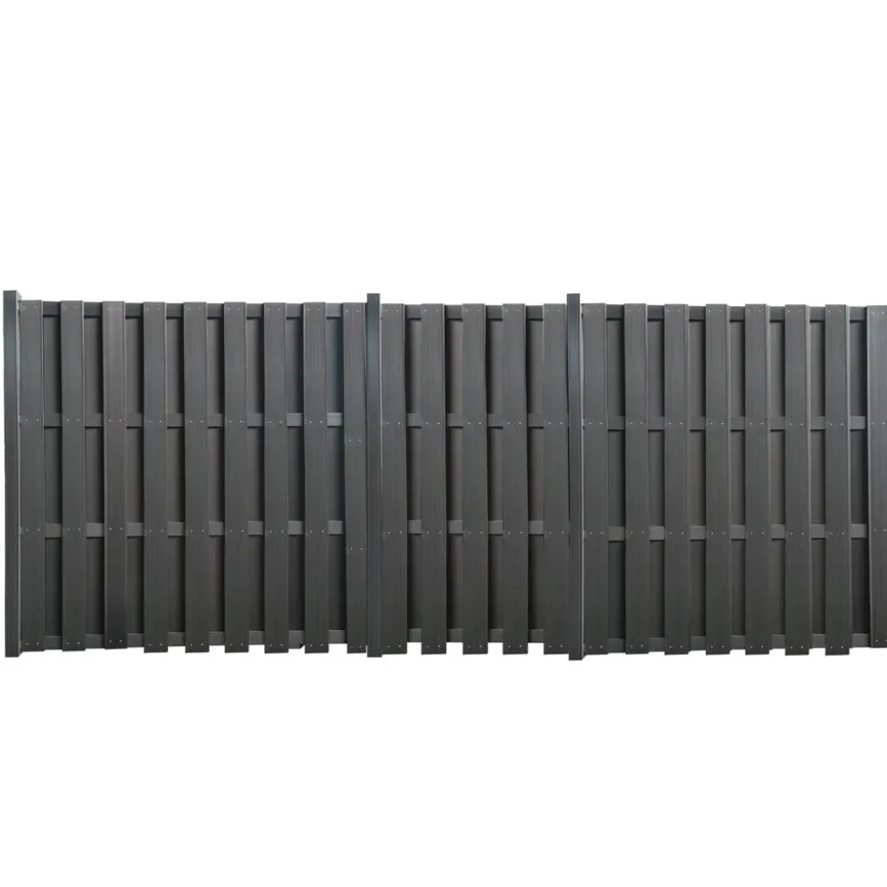 WPC-Zaunelement anthrazit 180 x 90 cm