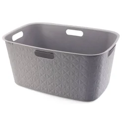 Wäschekorb 'Softex' taupe 45 l 57 x 37 x 27 cm