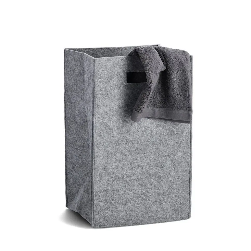 Wäschesammler grau 30 x 55 x 35 cm