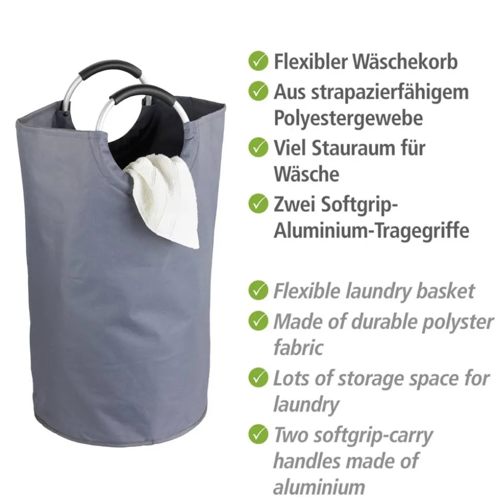 Wäschesammler 'Jumbo' anthrazit 38 x 72 x 38 cm 69 l