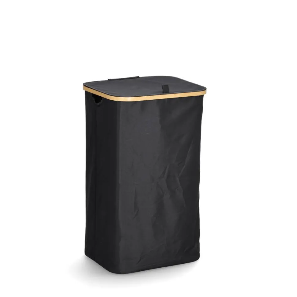 Wäschesammler schwarz 41,5 x 69 x 34 cm
