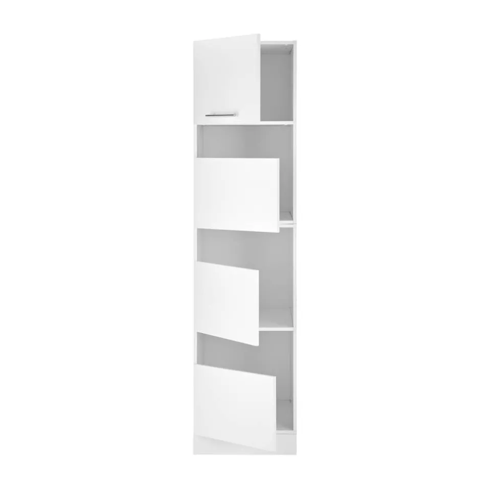 Wäscheschrank 'Clara 3' für Hauswirtschaftsraum weiß matt 50 x 200 x 67,6 cm