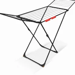 Wäscheständer 'Universal Ultimate Black' schwarz rollbar 199 x 55 x 93 cm