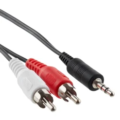 Y-Audioadapter stereo schwarz 3 m