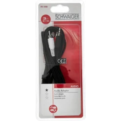 Y-Audioadapter stereo schwarz 3 m