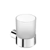 Zahnputzbecher 'Ambra' wandhängend chromfarben