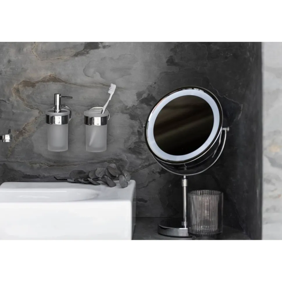 Zahnputzbecher 'Maribor' Glas weiß 7 x 11 x 10 cm