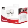 Zahnputzglas 'Flame' doppelt wandhängend verchromt/weiß