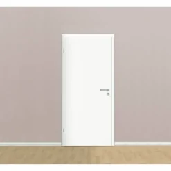 Zarge 'Economy' weiß 198,5 x 86 x 9,5-11,5 cm, Linksanschlag