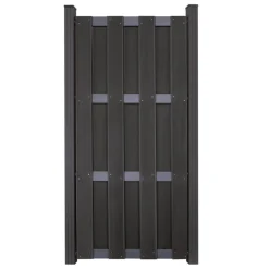 Zaunelement 'Fertigzaun' BPC/Aluminium hochkant anthrazitgrau/anthrazit 84,3 x 180 x 3,2 cm