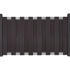 Zaunelement 'Fertigzaun Vorgarten' BPC/Aluminium anthrazitgrau/silber 180 x 90 x 3,2 cm