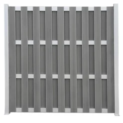 Zaunelement 'Jan' WPC/Aluminium grau 180 x 180 cm