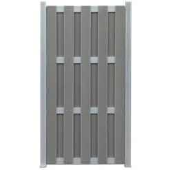 Zaunelement 'Jan' WPC/Aluminium grau 90 x 180 cm