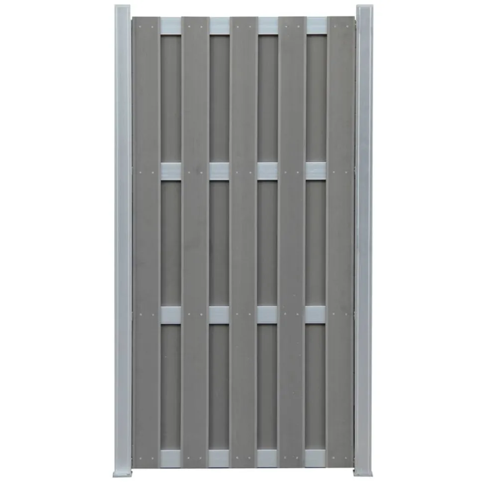 Zaunelement 'Jan' WPC/Aluminium grau 90 x 180 cm