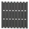 Zaunelement 'Matti' WPC/Aluminium anthrazitfarben 180 x 180 cm