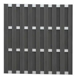 Zaunelement 'Matti' WPC/Aluminium anthrazitfarben 180 x 180 cm