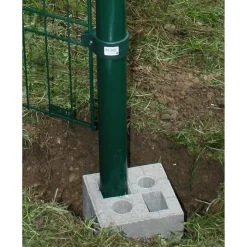 Zaun-Fundamentstein grau 19 x 19 x 25 cm