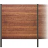 Zaun-Komplettset 'Batu Line' Bambus mit Pfosten anthrazit zum Einbetonieren 981 x 180 cm