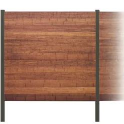 Zaun-Komplettset 'Batu Line' Bambus mit Pfosten anthrazit zum Einbetonieren 786 x 180 cm