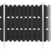 Zaun-Komplettset 'Milano Line' WPC anthrazit mit Pfosten zum Einbetonieren 942 x 180 cm