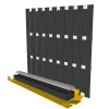 Zaun-Komplettset 'Milano Line' WPC anthrazit mit Pfosten zum Einbetonieren 568 x 180 cm