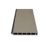 Zaun-Komplettset 'Roma Line' WPC schilf mit Pfosten eloxiert zum Einbetonieren 751 x 180 cm