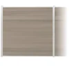 Zaun-Komplettset 'Roma Line' WPC schilf mit Pfosten eloxiert zum Aufschrauben 565 x 180 cm