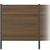 Zaun-Komplettset 'Roma Line' WPC teak mit Pfosten anthrazit zum Einbetonieren 751 x 180 cm