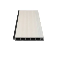 Zaun-Komplettset 'Roma Line' WPC beige mit Pfosten anthrazit zum Einbetonieren 751 x 180 cm