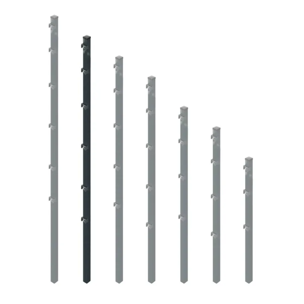Zaunpfosten für Stabmatten 'Essential' anthrazit 4 x 4 x 240 cm