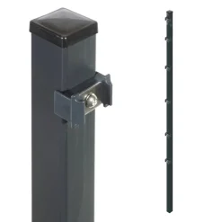 Zaunpfosten für Stabmatten 'Essential' anthrazit 4 x 4 x 240 cm