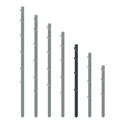 Zaunpfosten für Stabmatten 'Essential' anthrazit 4 x 4 x 170 cm