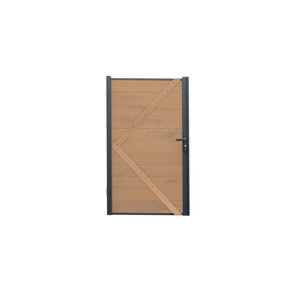 Zaun-Tor 'Tim' WPC sandfarben 103 x 175 x 16 cm
