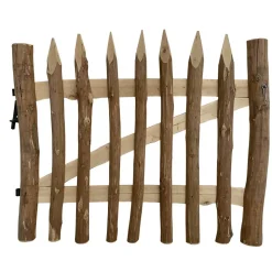 Zauntür zum Rollzaun haselnussfarben 100 x 80 cm