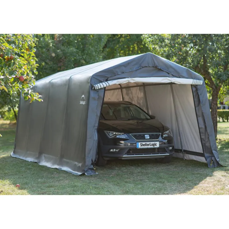 Zeltgarage 'Garage-in-a-Box' grau 18,3 m² 610 x 300 x 240 cm